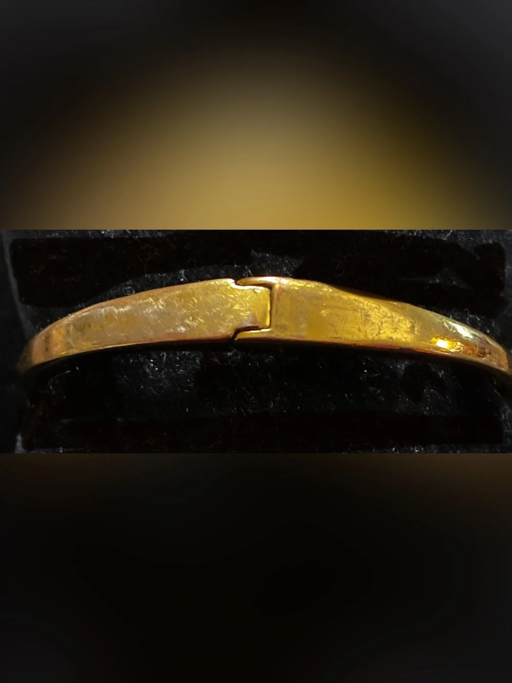 Kate Spade New York Gold Tone enamel, & crystal hinged cuff bracelet